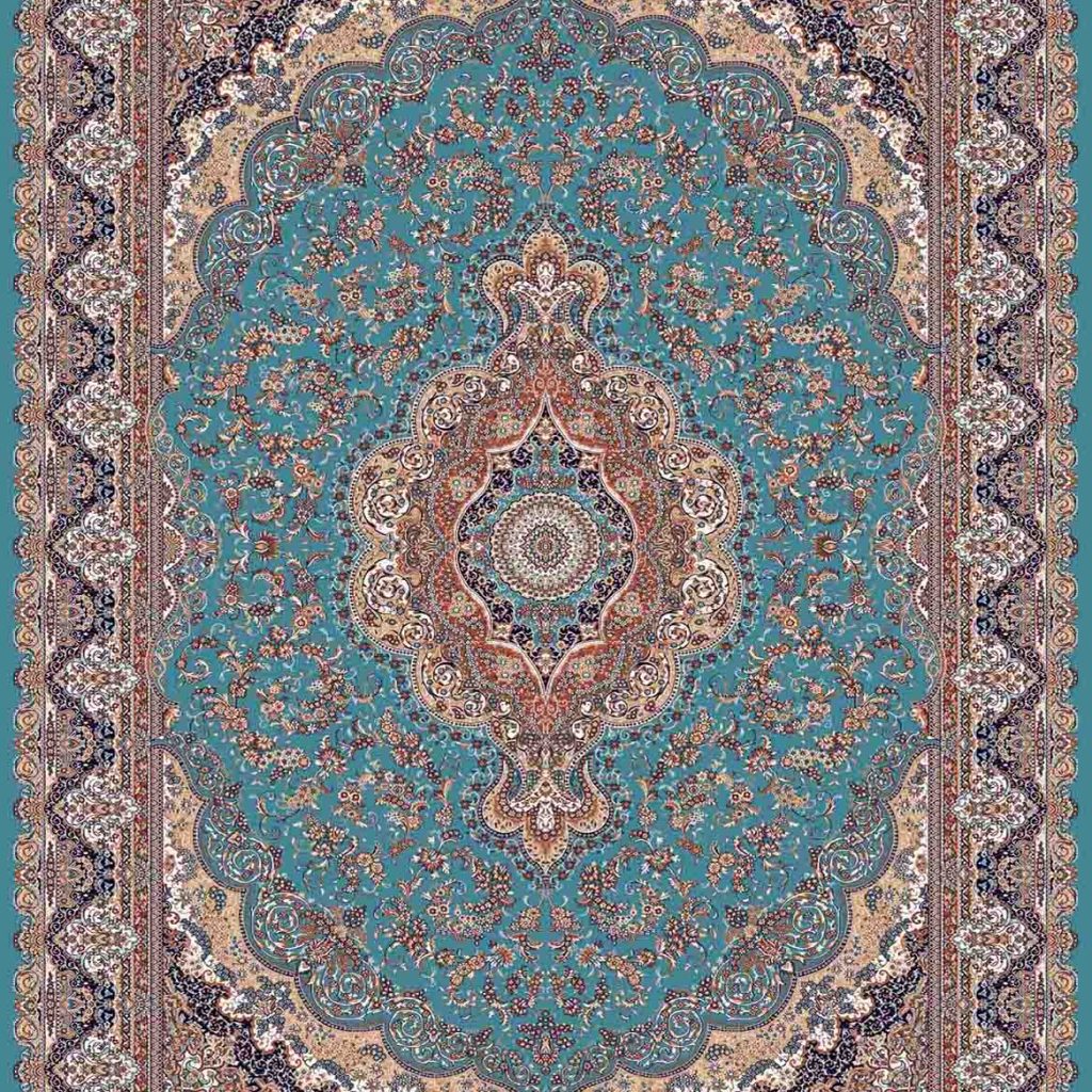 فرش کاشان انتیک ابی