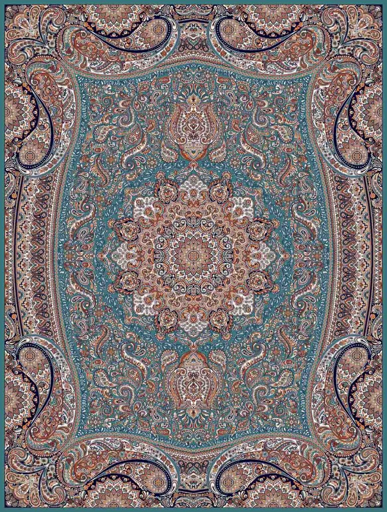 فرش کاشان طرح پارادایس ابی