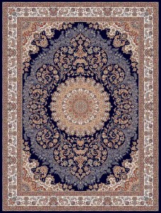 فرش کاشان اریا سرمه ای