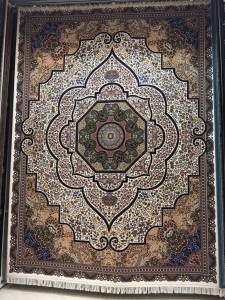 فرش کاشان نازنین کرم ۱۰۰۰ شانه ۱۰ رنگ