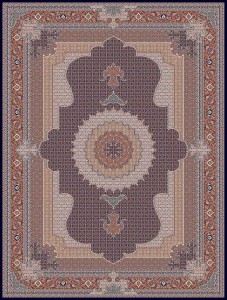 فرش کاشان ماهی سرمه ای