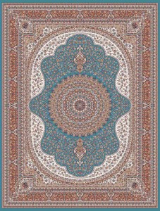 فرش کاشان ستاره ابی