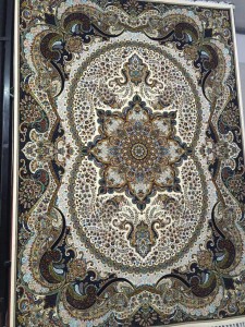 فرش 700 شانه تراکم 2550 چیچک سرمه ای با نخ 100% اکرولیک
