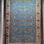 فرش کاشان طرح افشان تمام ابریشم