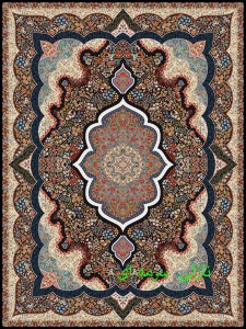 فرش کاشان طرح شاه پری