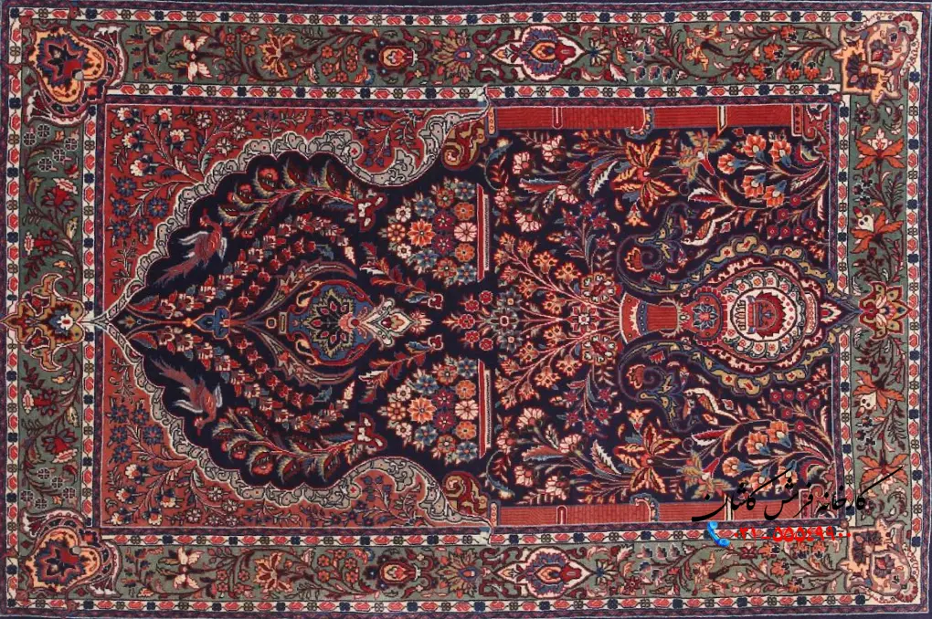 فرش صفویه طرح محرابی