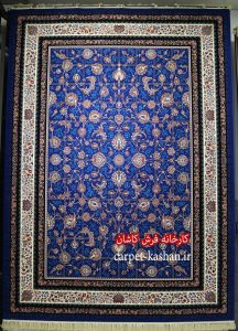 فرش کاشان - 1000 شانه کرشمه کاربنی