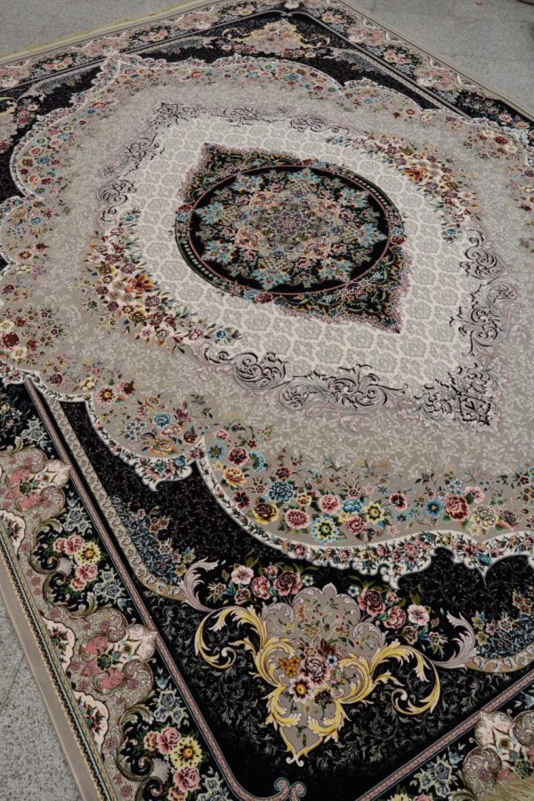 فرش کاشان- نقشه مهر گل 1200 شانه