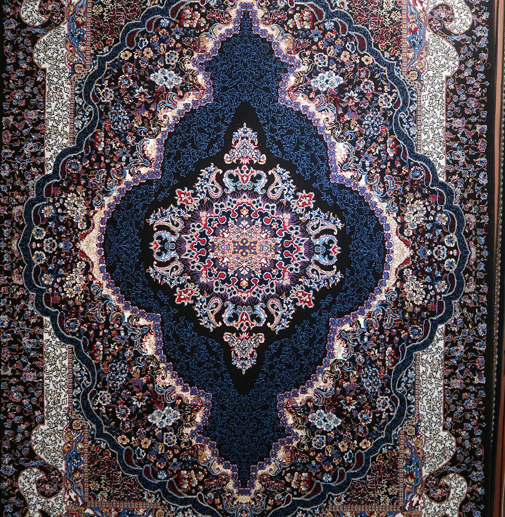 فرش-500-شانه-طرح-سلطان-سرمه-ای
