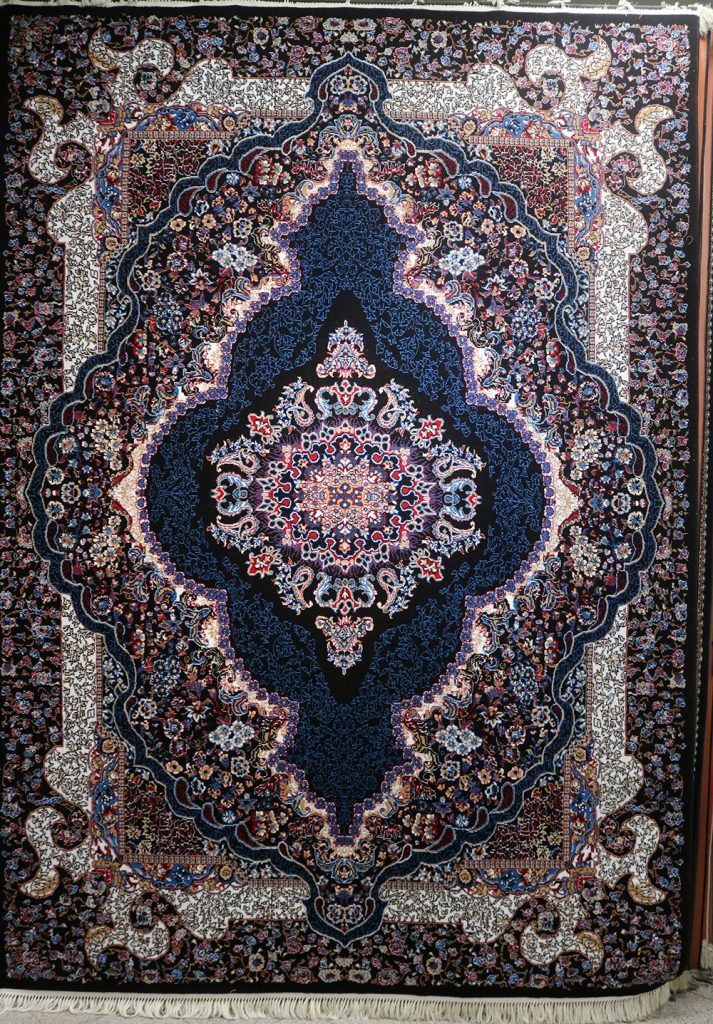 فرش-500-شانه-طرح-سلطان-سرمه-ای