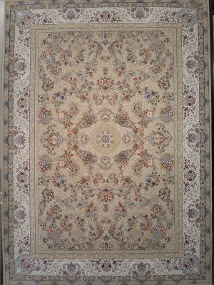 فرش-1200شانه-باغ-گل-بژ