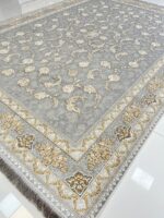 فرش ۱۲۰۰ شانه مروارید طوسی
