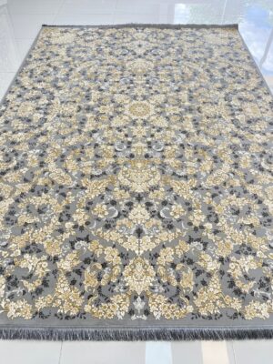 فرش طر افشان بدون حاشیه رنگ طوسی
