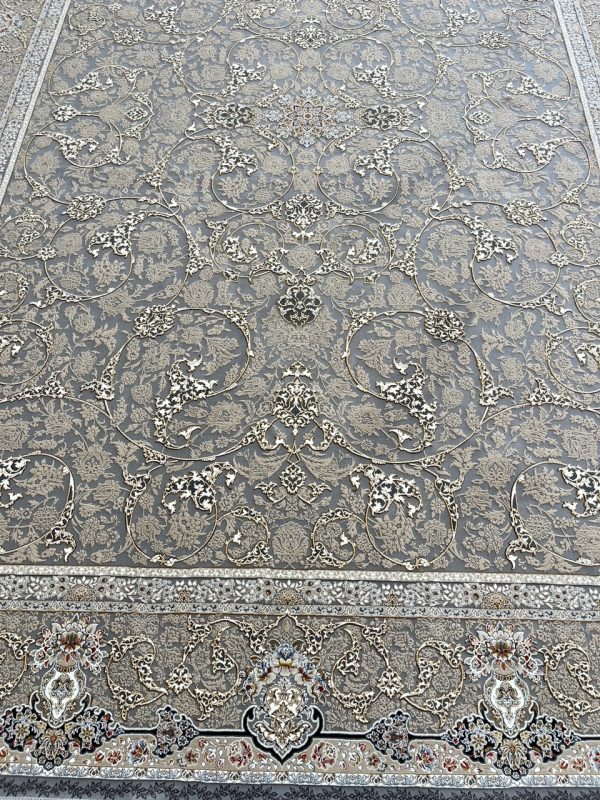 فرش تخت طاووس 1200 شانه رنگ سیلور