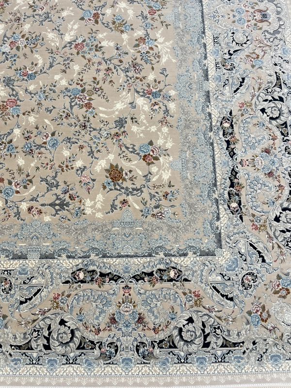 فرش صدفی 1500 شانه طرح روژان