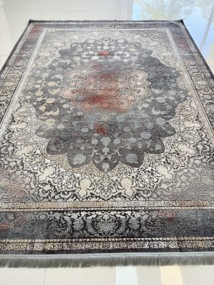 فرش کاشان 1200 شانه نقشه اصفهان دودی