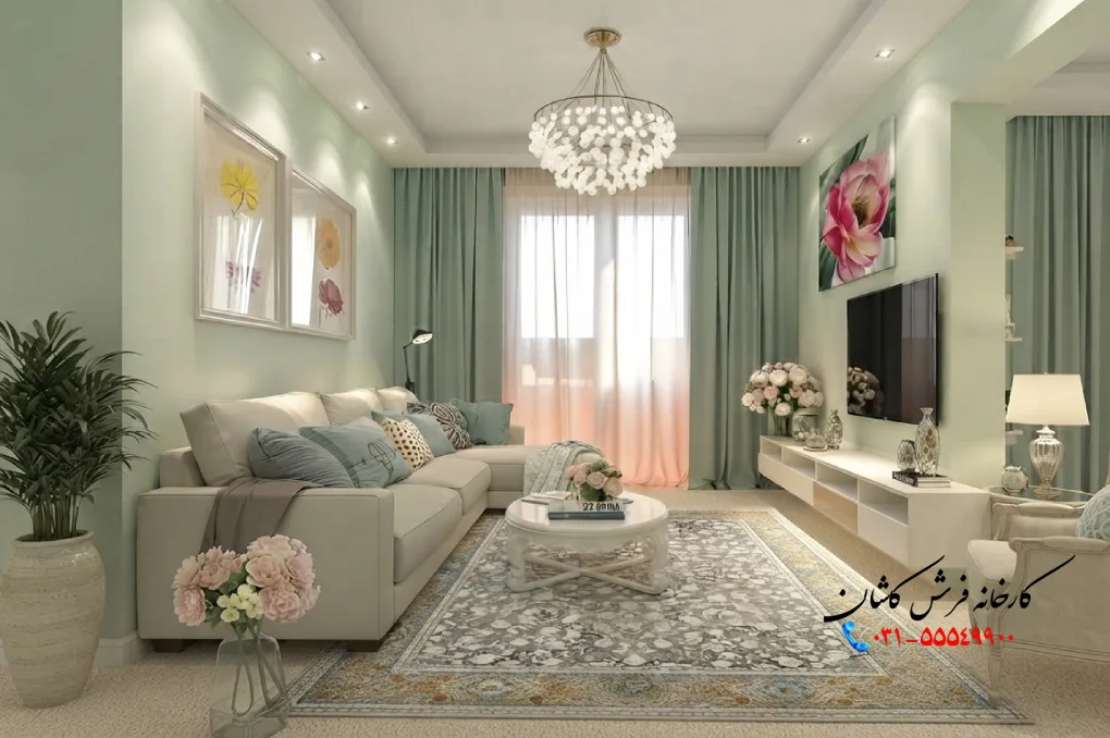 توجه به مبل در چیدمان فرش پذیرایی