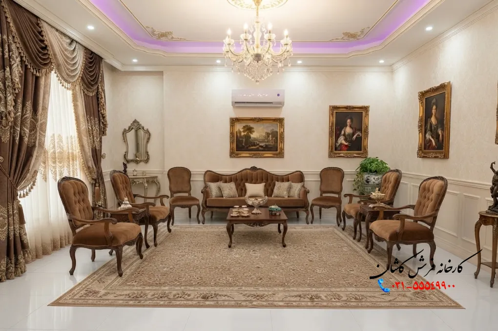 دکوراسیون پذیرایی مربع ایرانی