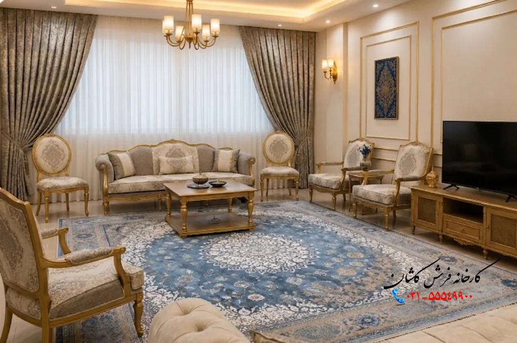 چیدمان فرش در پذیرایی خانه