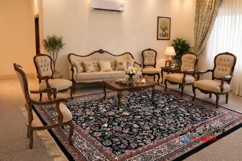 موکت مناسب فرش سرمه ای