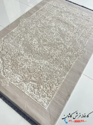 فرش طرح مراکشی نقشه رز 500شانه کاشان