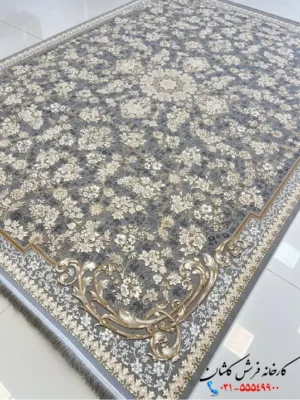 جدیدترین فرش کاشان طرح افشان لینا طوسی 1200 شانه کاشان