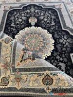 فرش سرمه ای 700شانه سرور کاشان