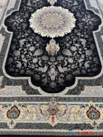 فرش سرمه ای 700شانه طرح سرور