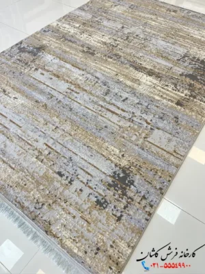 فرش مراکشی ساده طرح نیلوفر 500 شانه کاشان