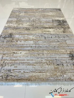 فرش مراکشی ساده نیلوفر 500 شانه کاشان