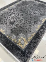 فرش 700 شانه گل برجسته افشان طرح نویان کاشان