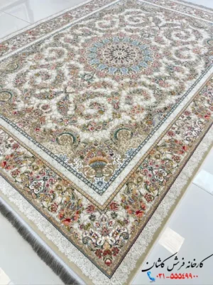 فرش ترنج رنگ نقره ای 1200شانه