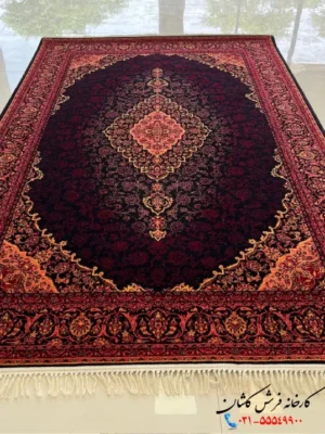 فرش سرمه ای جدید 700شانه طرح صدرا