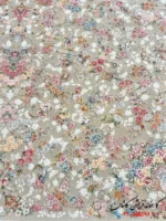 فرش گل ریز بدون حاشیه طرح رزنقره ای 1200 شانه