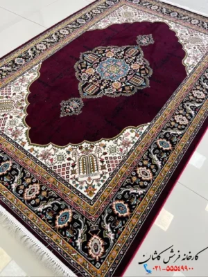 فرش 700 شانه لاکی طرح ثریا کاشان