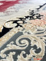 فرش رنگ لاکی کاشان 1200شانه طرح ویکتوریا