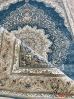 فرش آبی 1200 شانه دلوین کاشان