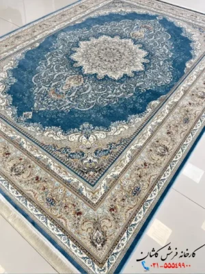 فرش آبی جدید طرح دلوین