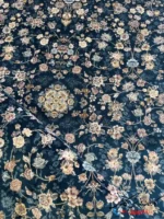 فرش افشان سرمه ای جدید پردیس 1200شانه کاشان
