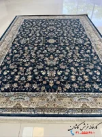 فرش افشان سرمه ای طرح پردیس 1200شانه کاشان