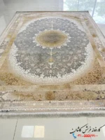 فرش وینتیج طوسی طلایی شاهانه 1200 شانه