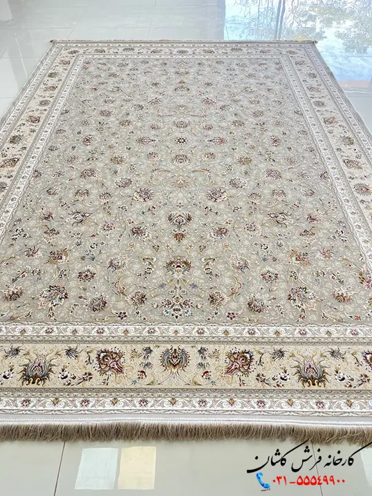 فرش افشان جدید طرح نیکا 1500 شانه کاشان
