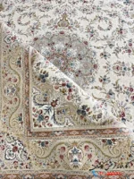 فرش رنگ سفید کرم 1500 شانه طرح نگارستان