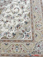 فرش سفید کرم 1500 شانه طرح نگارستان