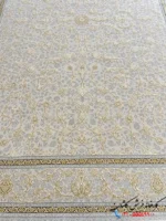 فرش طلاکوب گل برجسته 1500 شانه رها کرم