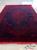 فرش قرمز سرمه ای طرح پاتریس 1200 شانه کاشان