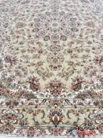 فرش کرم جدید افسون 1200 شانه کاشان