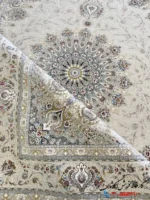فرش کرمی جدید 1500 شانه برجسته روژان