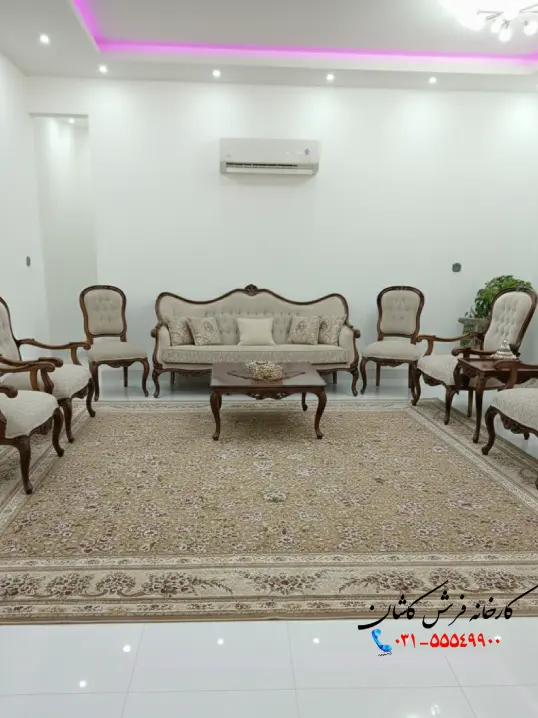 فرش افشان شکلاتی 1500 شانه طرح نیکا