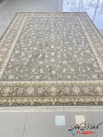 فرش افشان طوسی طلایی 1200 شانه زرین